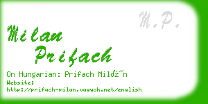 milan prifach business card